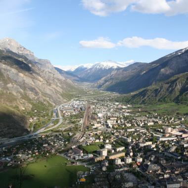 Saint Jean de Maurienne Savoie - vue aérienne